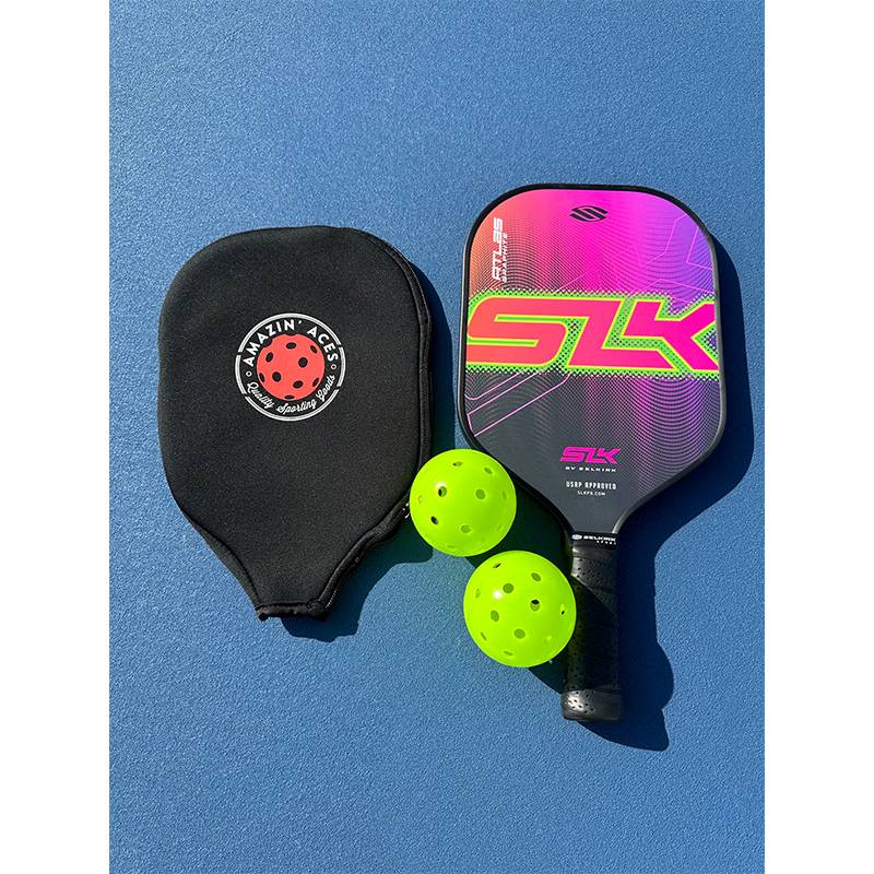 SLK gradient purple racket+ball set+2 balls